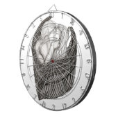 Angels Kissing , Schwarz-Weiß-Design Dartscheibe (Vorderseite rechts)