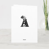 Angels Kissing , Schwarz-Weiß-Design Feiertagskarte (Rückseite)