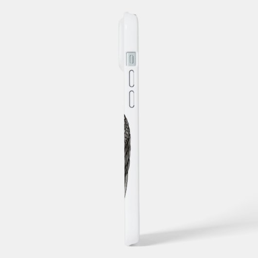 Angels Kissing , Schwarz-Weiß-Design iPhone Hülle (Linke Seite)