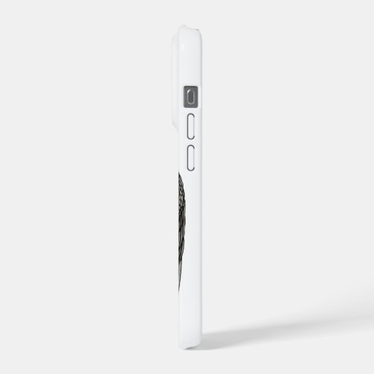 Angels Kissing , Schwarz-Weiß-Design iPhone Hülle (Linke Seite)