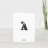 Angels Kissing , Schwarz-Weiß-Design Karte (Rückseite)