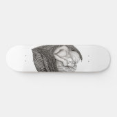 Angels Kissing , Schwarz-Weiß-Design Skateboard (Horizontal)