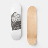 Angels Kissing , Schwarz-Weiß-Design Skateboard (Vorderseite)