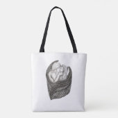 Angels Kissing , Schwarz-Weiß-Design Tasche (Rückseite)