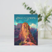 Angels Landing USA Postkarte (Stehend Vorderseite)