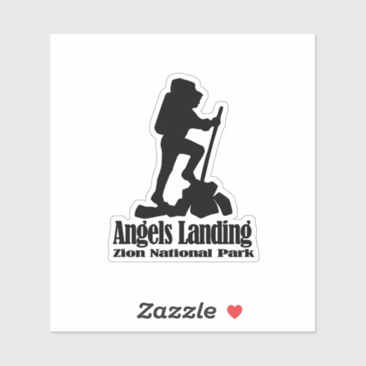 Angels Landing - Zion National Park Aufkleber (Blatt)