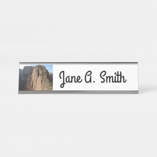 Angels Landung im Zion Nationalpark Schreibtischnamensplakette (Vorderseite )