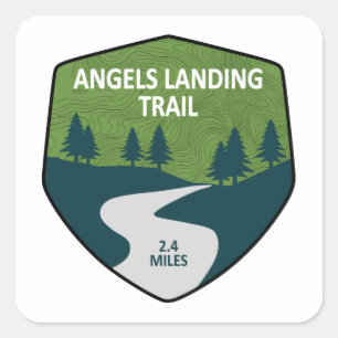 Angels Landweg Zion Nationalpark Quadratischer Aufkleber