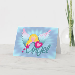 Angels Liebe   Blauer Schimmer Feiertagskarte