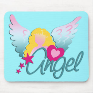 Angels Liebe Cyan Mousepad