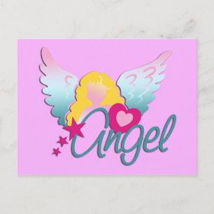 Angels Liebe hellrosa Postkarte