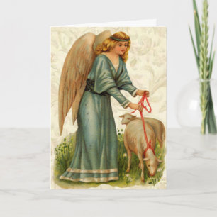 Angels Little Lamb Oaster Card Feiertagskarte