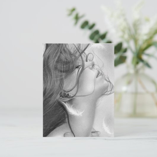 Angels Lost Wing Postkarte (Stehend Vorderseite)