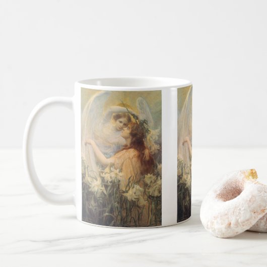 Angel's Message von George Swanstatt, Vintag Art Kaffeetasse (Mit Donut)