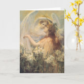Angel's Message von George Swanstatt, Vintag Art Karte (Gelbe Blume)