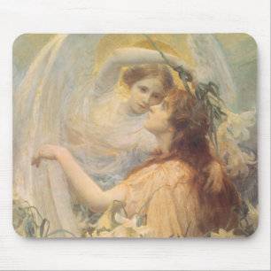 Angel's Message von George Swanstatt, Vintag Art Mousepad