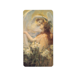 Angel's Message von George Swstatt, Vintag Art Adressaufkleber