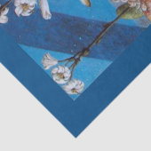 ANGELS MIT WHITE LILIES Blue Christmas Seidenpapier (Detail)