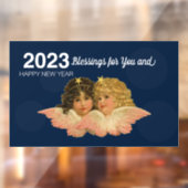 Angels New Year Cling 2023 Fensteraufkleber (Blatt 2)