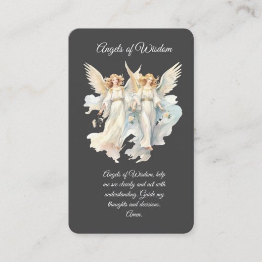 Angels of Wisdom Prayer Card Visitenkarte (Vorderseite)
