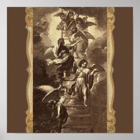 Angels on a Celestial Ladder Poster (Vorne)
