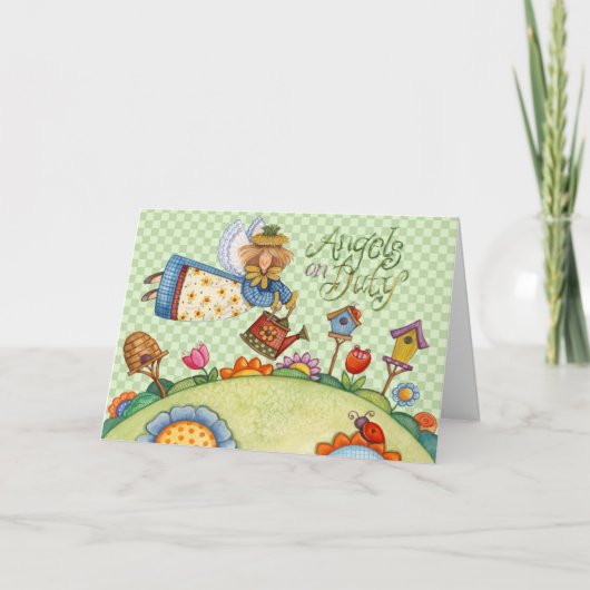 Angels on Duty - Grußkarte Karte (Vorderseite)