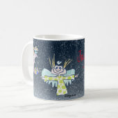 Angels on High Xmas Tree Moon Tasse (Vorderseite Links)