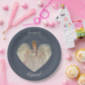 Angels Rejoice Traditional Blue Holiday Pappteller (Party)