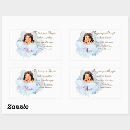 Angels...Schau nicht weiter. Rechteckiger Aufkleber (Blatt)