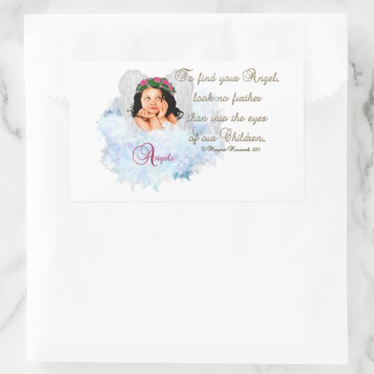 Angels...Schau nicht weiter. Rechteckiger Aufkleber (Tasche)