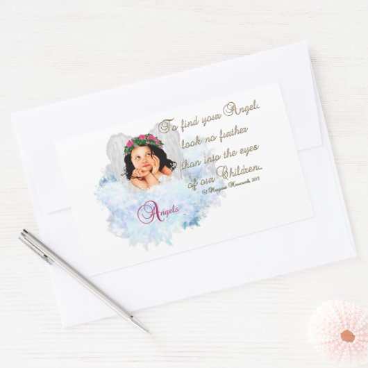 Angels...Schau nicht weiter. Rechteckiger Aufkleber (Umschlag)