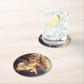 Angels Serenade Mary and Jesus Runder Pappuntersetzer (Vor Ort)