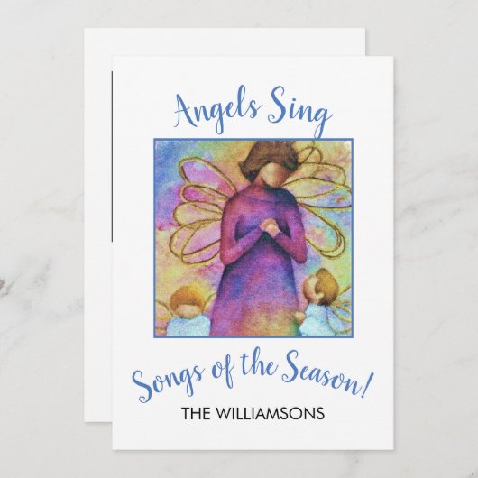 ANGELS SING CHRISTMAS FEIERTAGSKARTE (Vorne/Hinten)