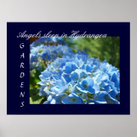 Angels Sleep in Hydrangeas Gardens Kunstdrucke Bla
