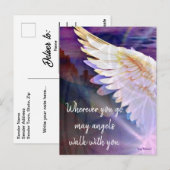 Angels Spaziergang mit euch Guardian Angel Wing Qu Postkarte (Vorne/Hinten)