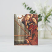 ANGELS SPIELEN MUSIK, Detail, Pergament Postkarte (Stehend Vorderseite)