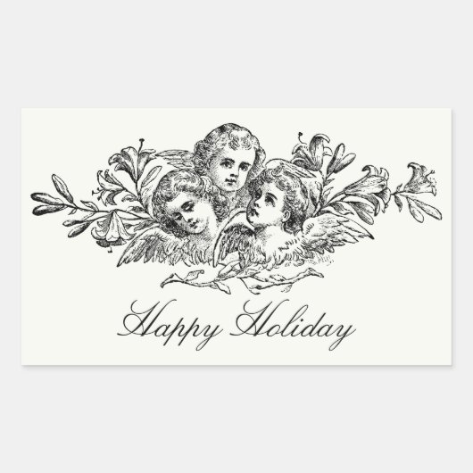 Angels Vintag Art Custom Sticker (Vorderseite)