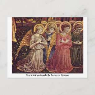 Angels von Benozzo Gozzoli verehren Postkarte