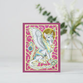 Angels Walk on Four Paws Postcard Postkarte (Stehend Vorderseite)