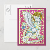 Angels Walk on Four Paws Postcard Postkarte (Vorne/Hinten)