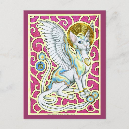 Angels Walk on Four Paws Postcard Postkarte (Vorderseite)