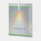 Angels Watching Glasplatz Ornament (Vorderseite links)