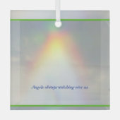 Angels Watching Glasplatz Ornament (Vorderseite)