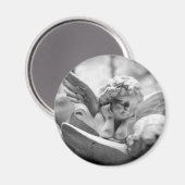 Angels Watching Over Me (magnt rnd) Magnet (Vorderseite/Rückseite)