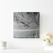 Angels Watching Wall Clock Quadratische Wanduhr (Zuhause)