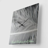 Angels Watching Wall Clock Quadratische Wanduhr (Winkel)