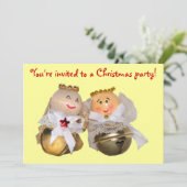 Angels Weihnachtszeit-Party Einladung (Stehend Vorderseite)