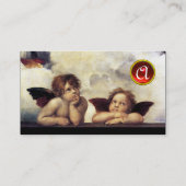 ANGELS Winged Cherub Monogra, Paechon, Red Ruby Visitenkarte (Rückseite)