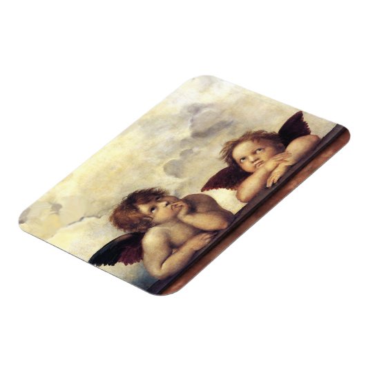 ANGELS / Winged Cherub Raffaello Sanzio Magnet (Linke Seite)