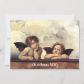 ANGELS Winged Cherubs Raffaello Sanzio Weihnachten Einladung (Vorderseite)